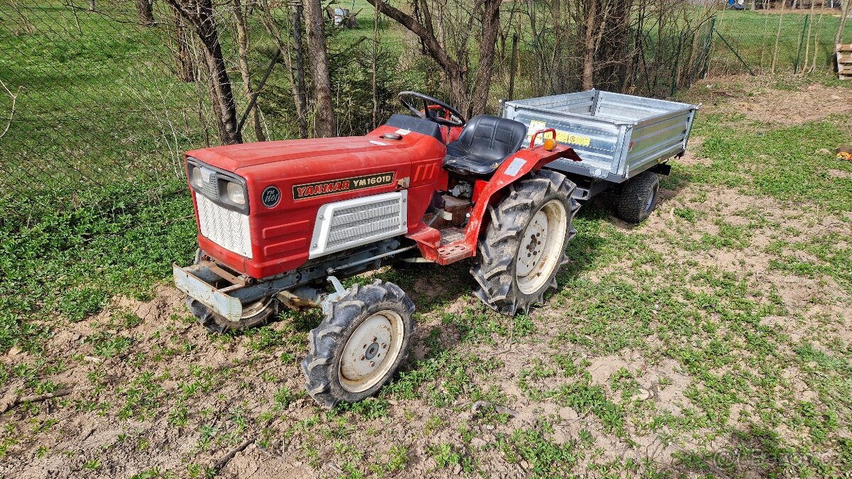 Malotraktor Yanmar + Hydraulicky sklopný vlek 1t