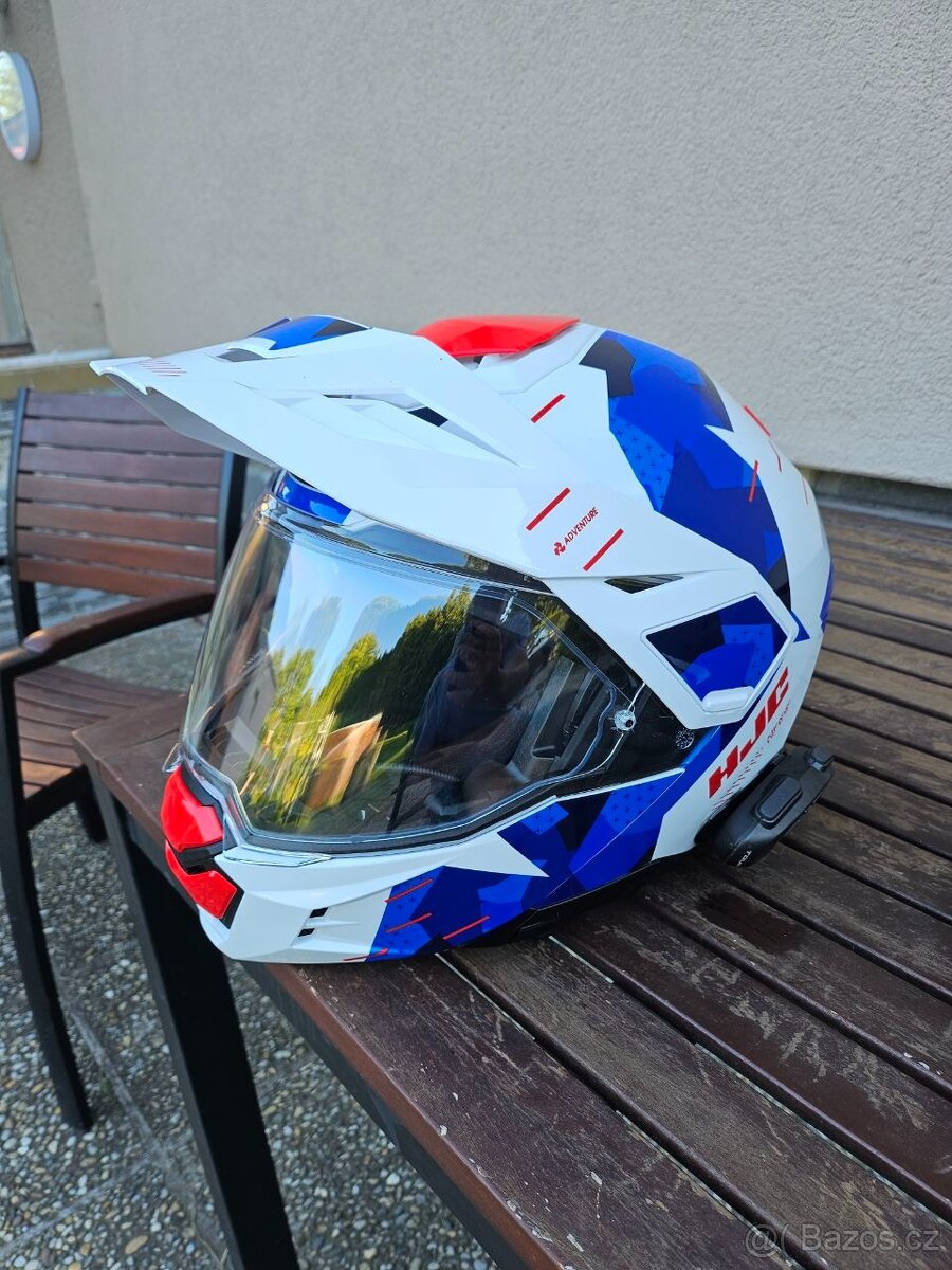 Přilba HJC i80 Roki MC21bílo-modro-červená se štítkem