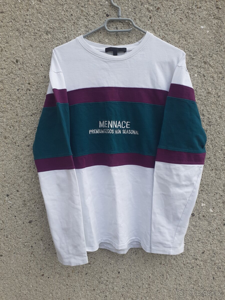 Vintage mikina přes hlavu vícebarevná unisex mennace