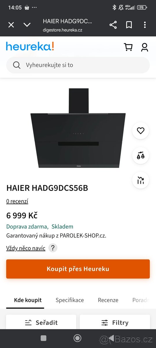 Digestoř Haier