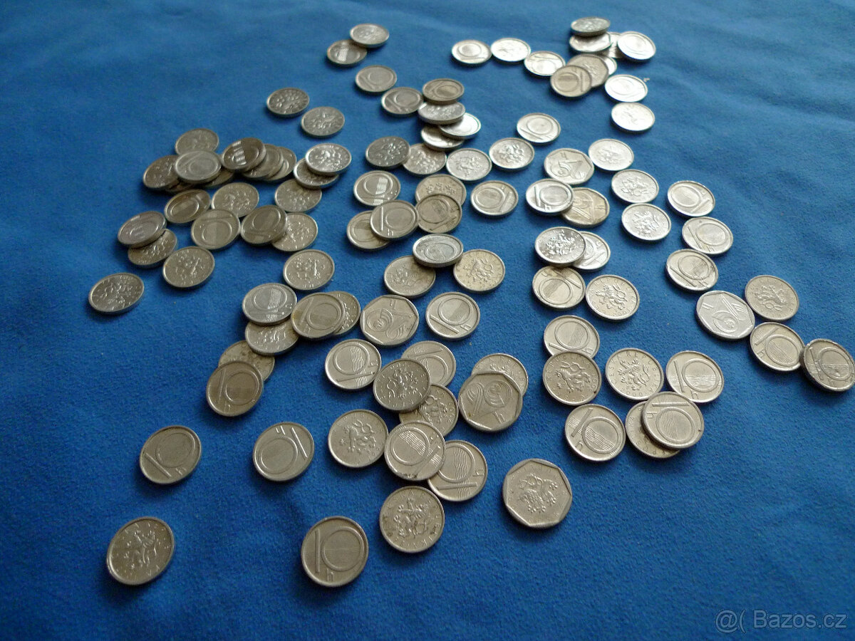 10 haléře a různé staré mince