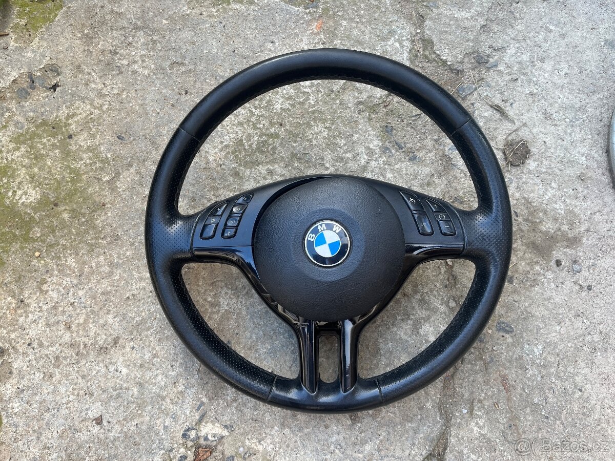 Volant Bmw e46 e39 s multifunkcemi a airbagem PEKNÝ STAV