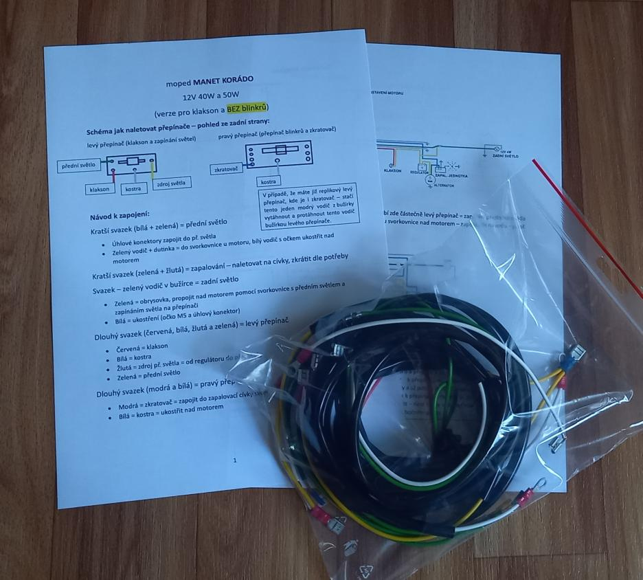 kabeláž MANET KORÁDO a BABETTA STELLA