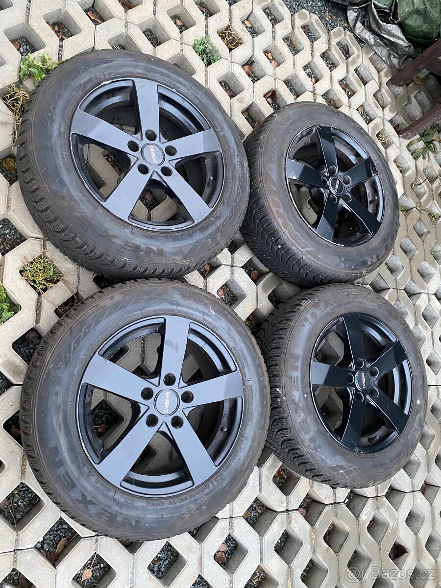 Alu kola 16” 5x112 Dezent a zimní pneu 215/60/R16