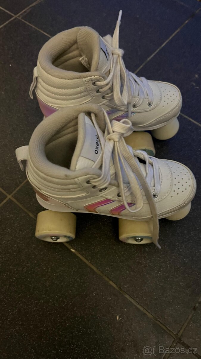 Dětské dívčí inline brusle OXELO QUAD 100, vel. EU 29