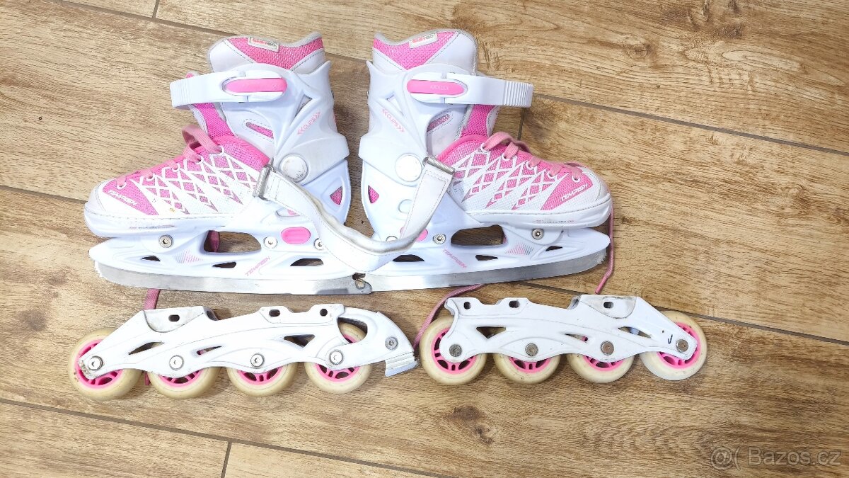dívčí rostoucí brusle 2v1