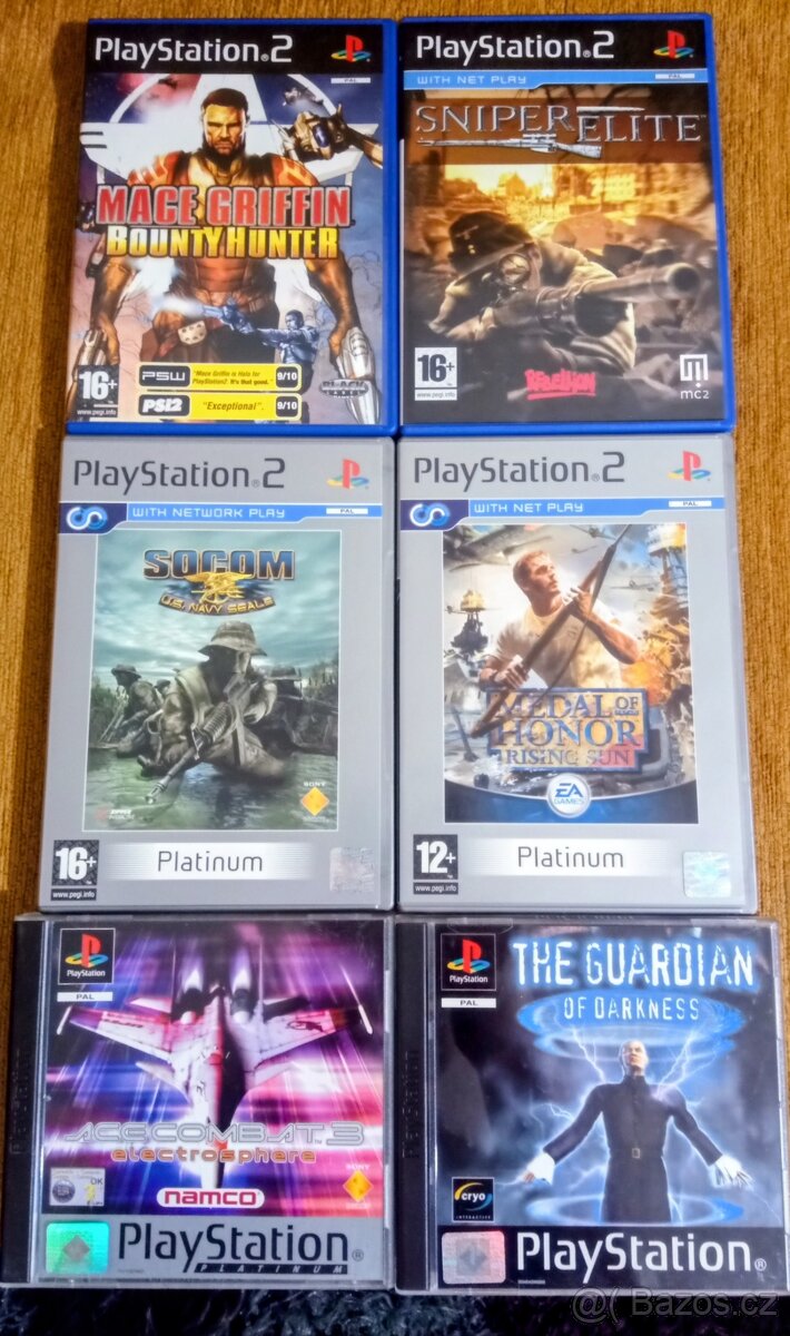 Prodám originální hry na PS2 a PS1