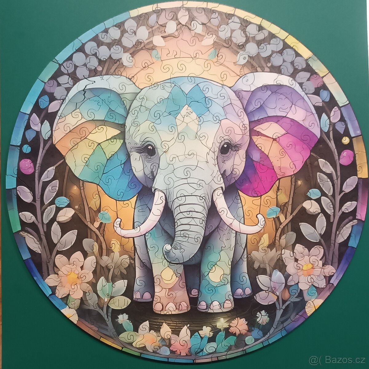 Dřevěné puzzle s motivem slona