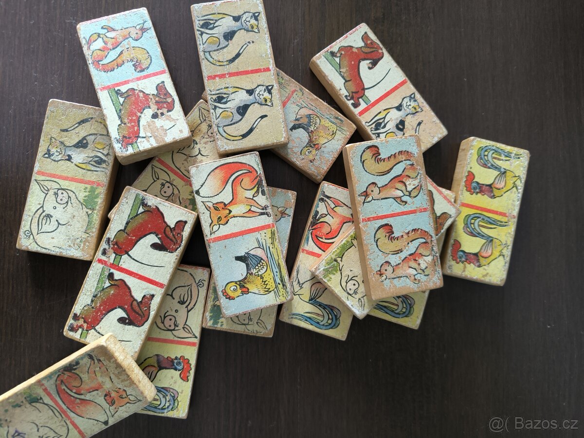 Retro dřevěné domino
