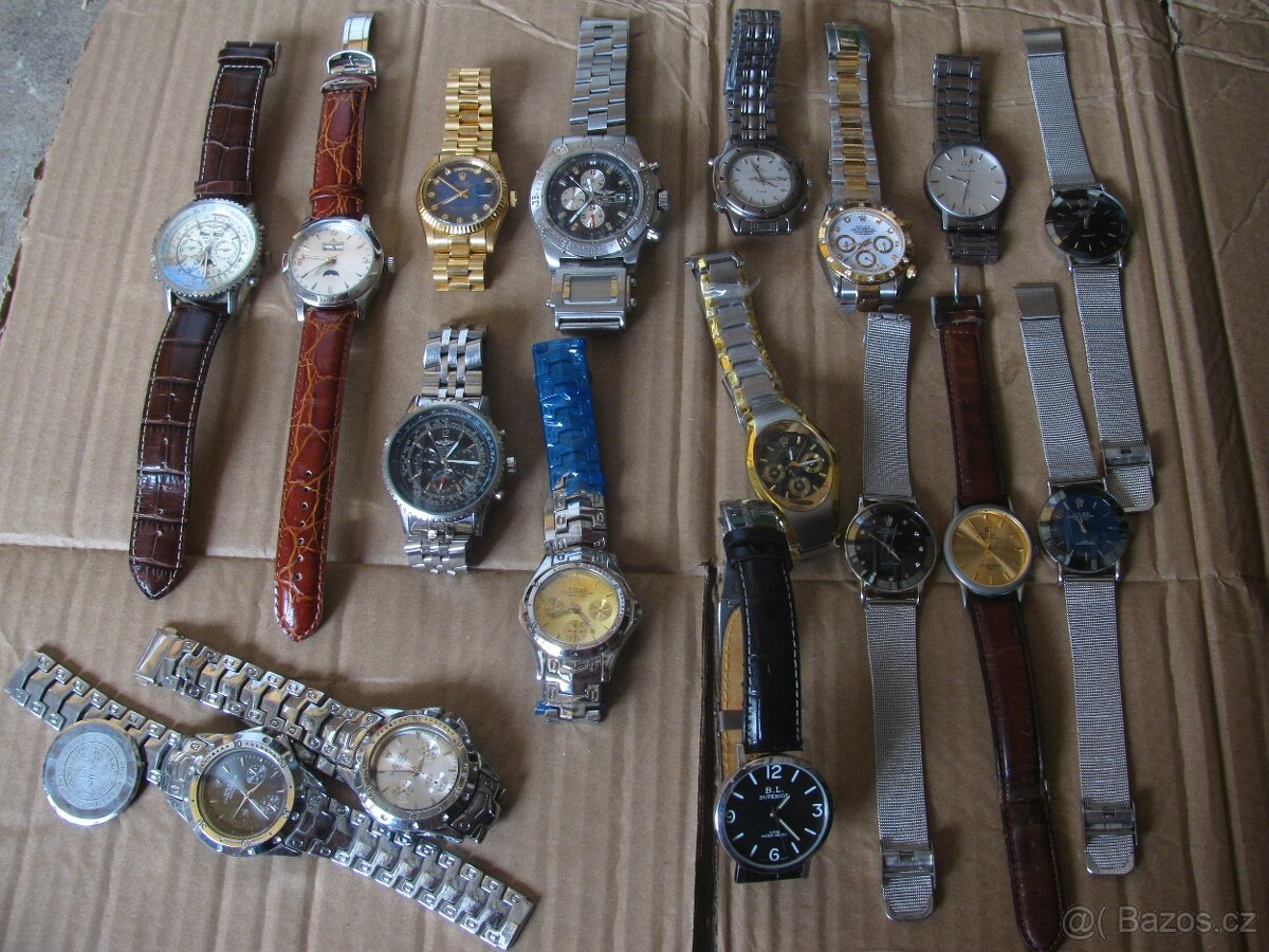 hodinky rolex, breitling... 15 ks
