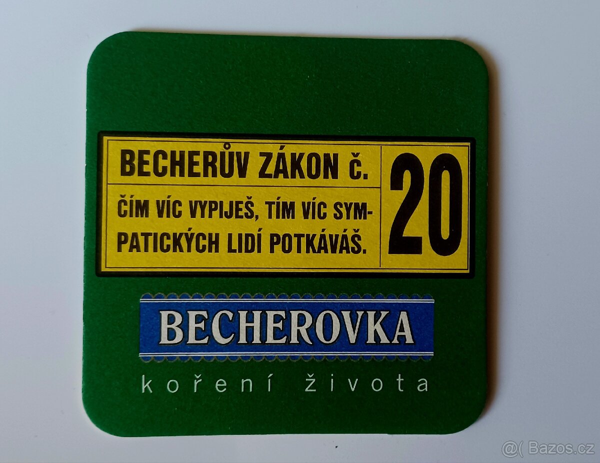 Pivní tácek Becherův zákon č. 20