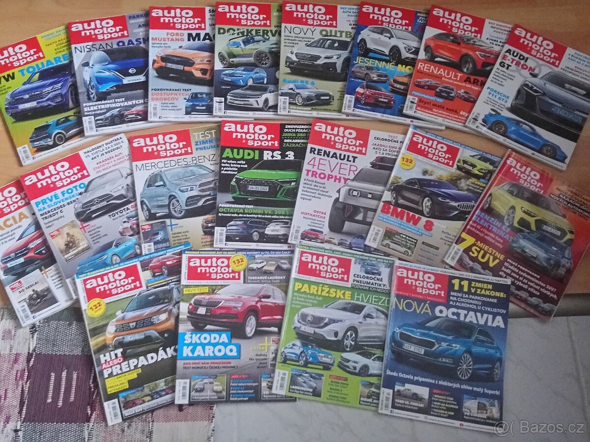 Časopisy Auto motor a Šport v cene 5 Kč / číslo