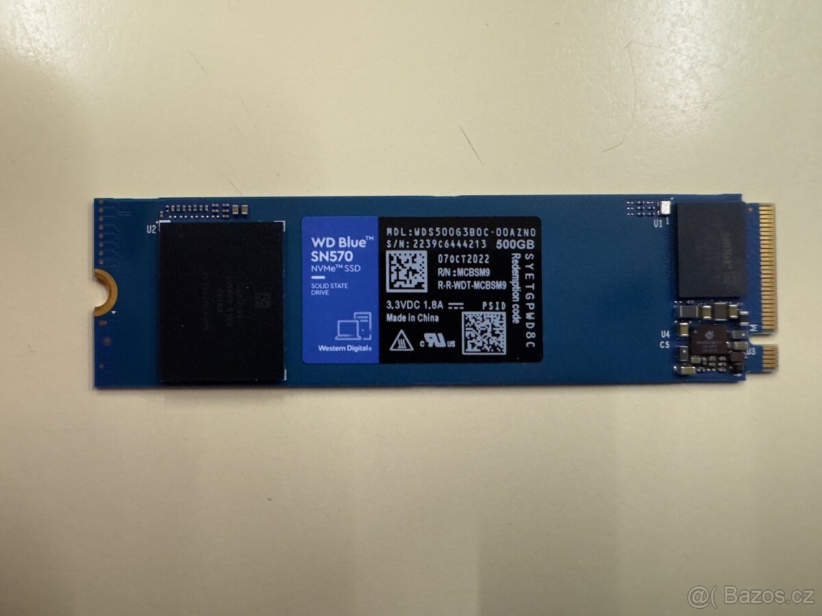 WD BLUE SSD SN570 NVME 500GB PCIE