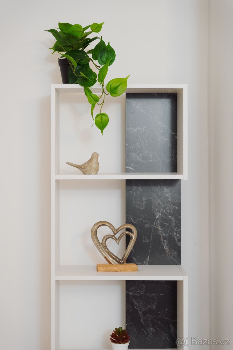 Regál NEAPEL SMALL - bílá (SCONTO)