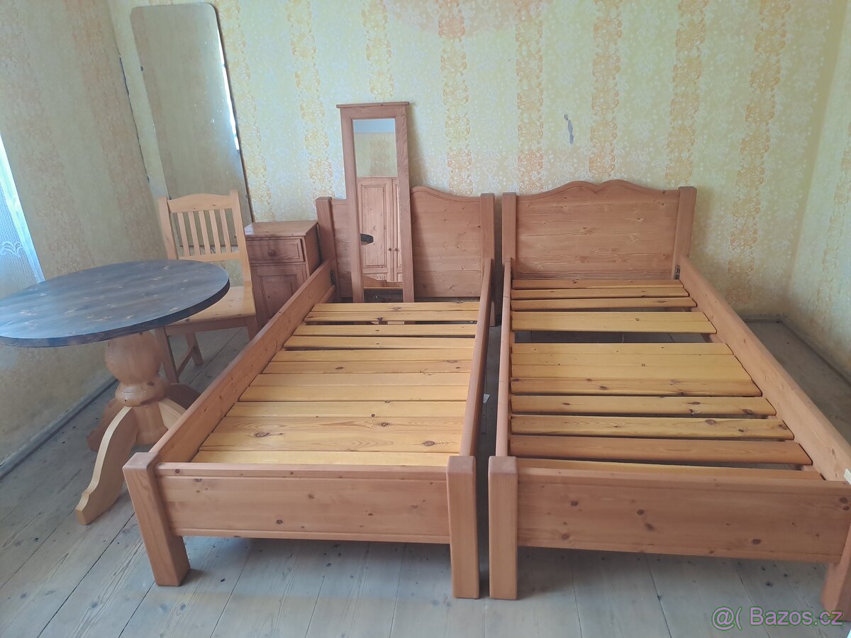 2x postel 200x 90cm