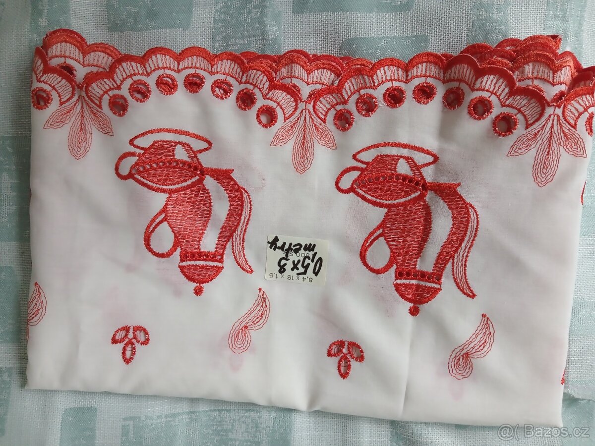 Záclona do kuchyně na chalupu RETRO