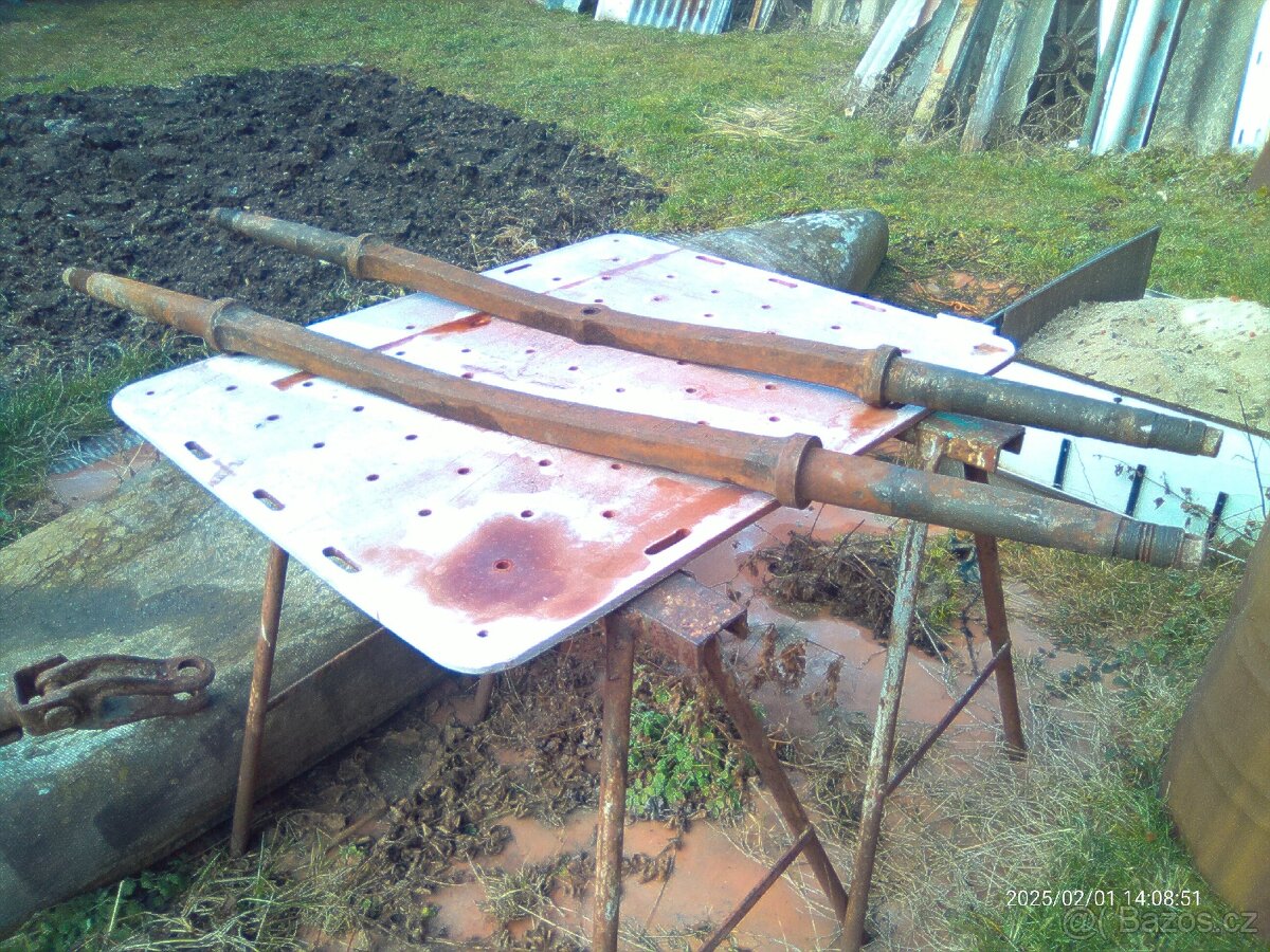 Prodám nápravy od kočáru a závěs k vozu.