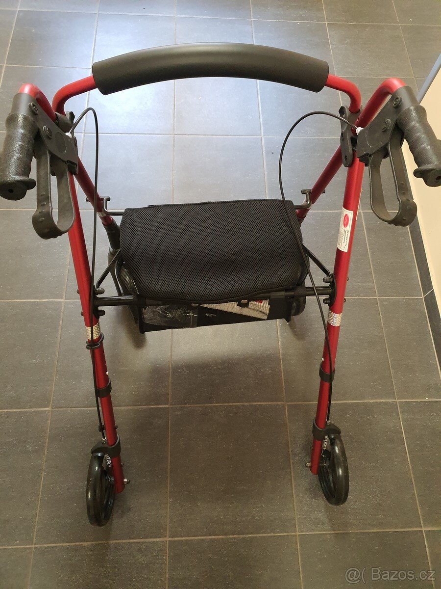 chodítko, červené, velká nosnost 136kg