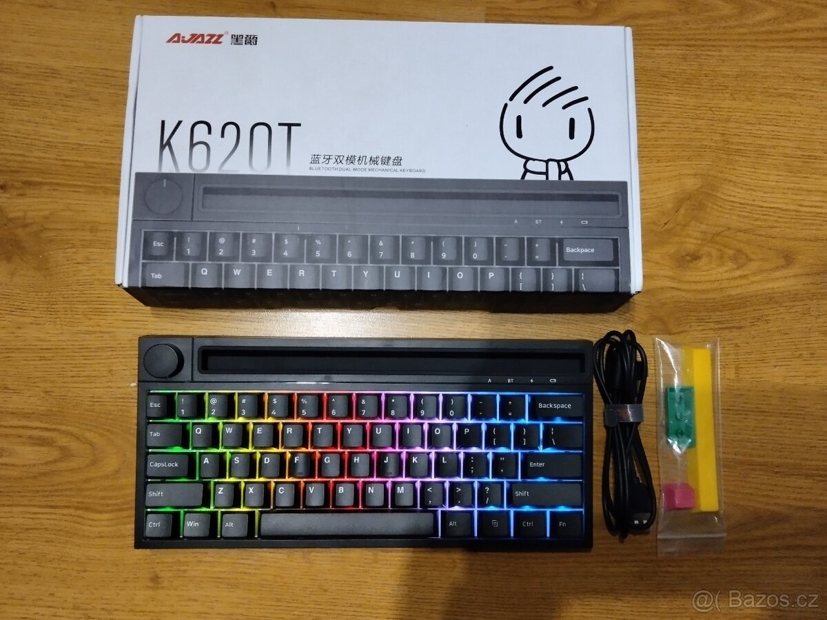 Mechanická bezdrátová klávesnice Ajazz K620T - modré switche