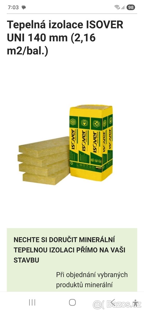 Isover tepelná izolace
