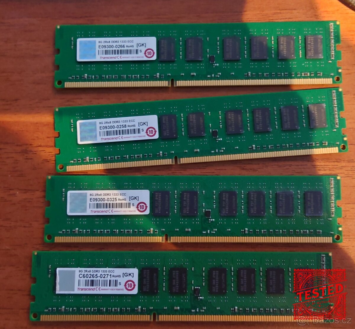 8 GB DDR3 ECC Registred 4 kusy (32GB)