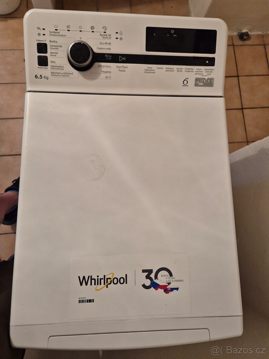 Pračka Whirpool vrchní/horní plnění 6,5 kg