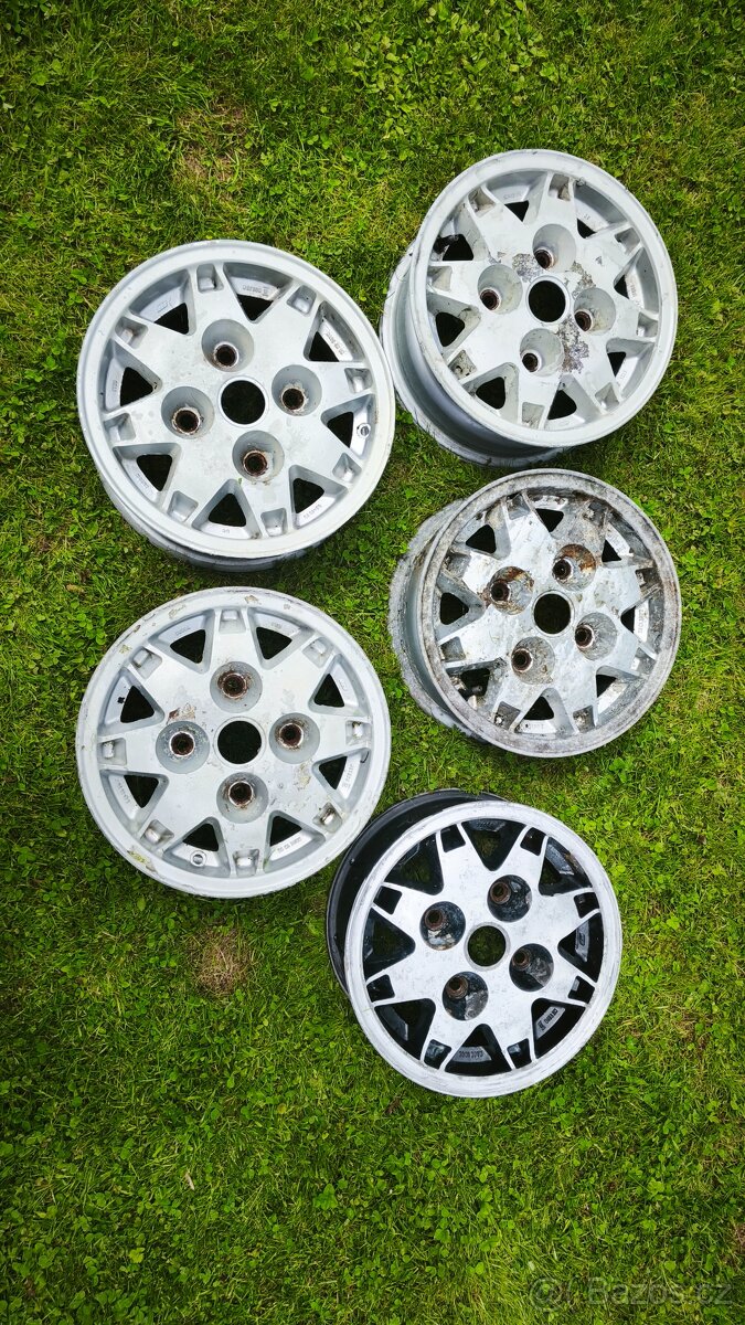 5ks alu kol Meteor ll , 4x130 , 5Jx13 , Škoda 105-136, Rapid