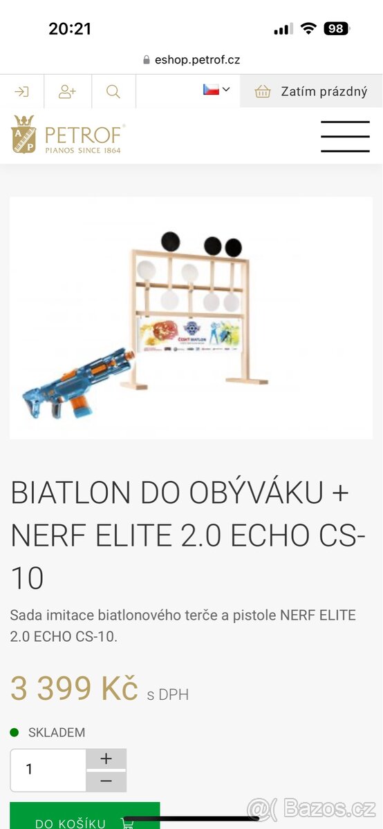BIATLON DO OBÝVÁKU + NERF ELITE 2.0 ECHO CS-10