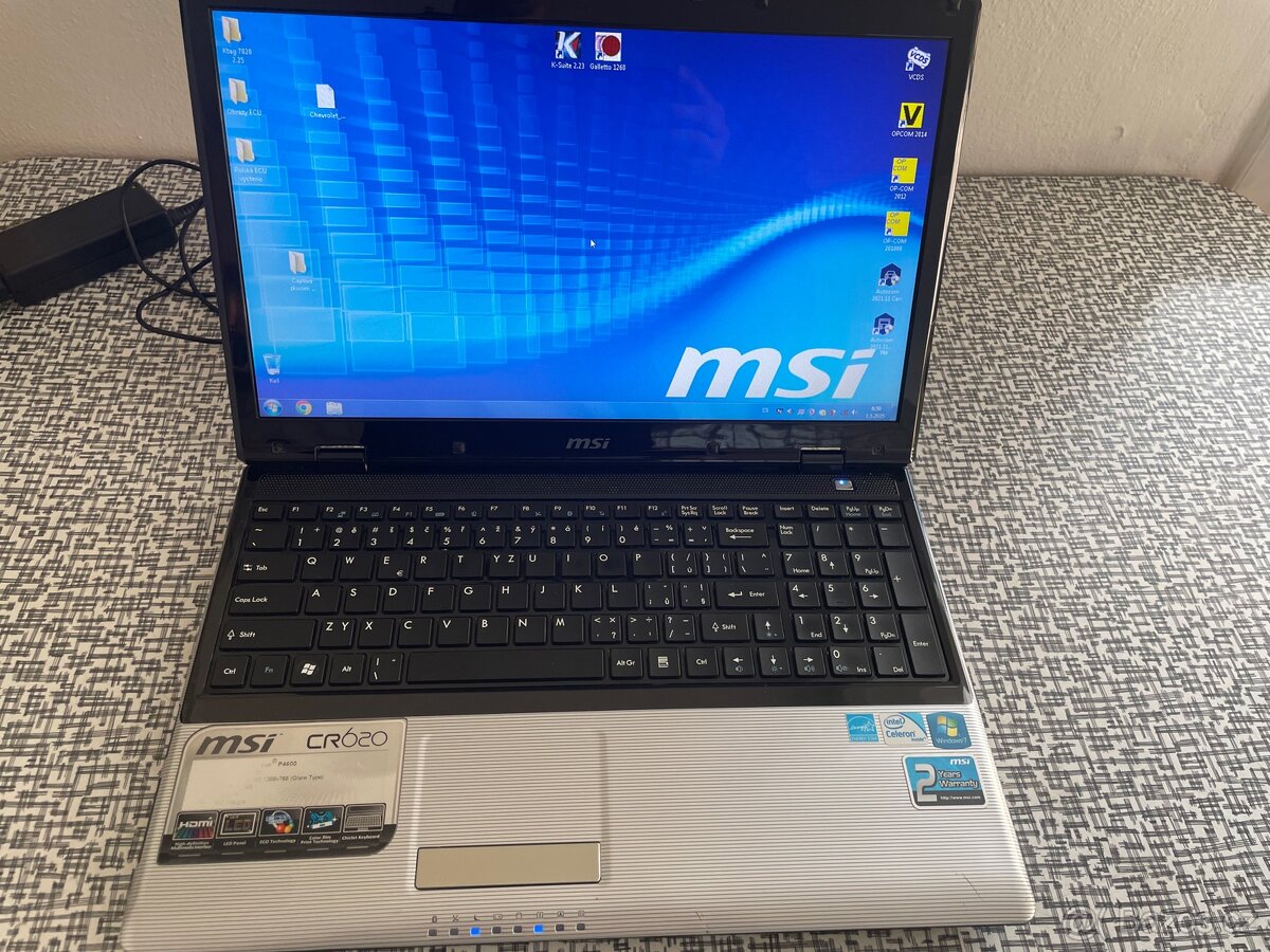 Prodám funkční notebook MSI CR620