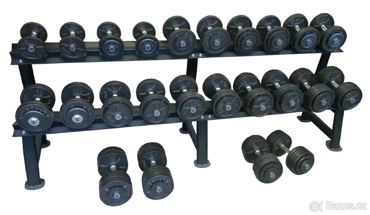 Sada jednoručních činek 5-30 kg, 11 párů