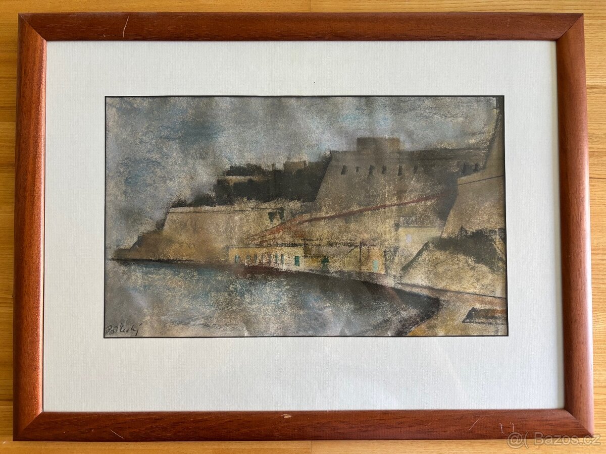 Obraz Ivo Příleský, přístav Marseille 50x67