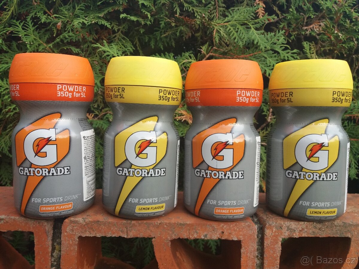 GATORADE iontové nápoje, Enervit tablety