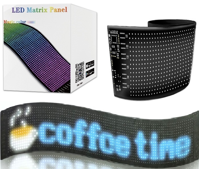 Barevná světelná LED reklama poutač pás flexibilní i do auta