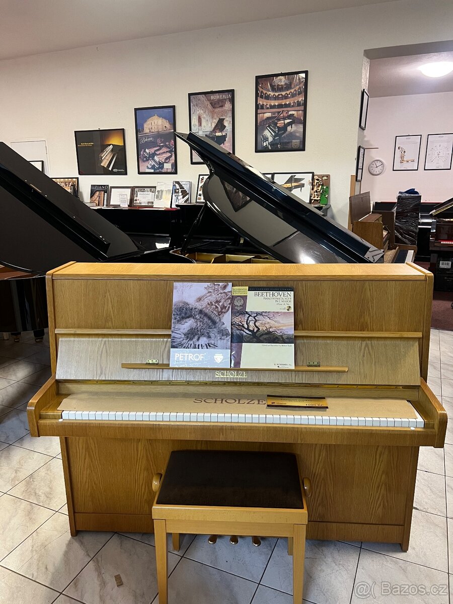 Pianino Scholze- Petrof se zárukou 2 roky, doprava. PRODÁNO