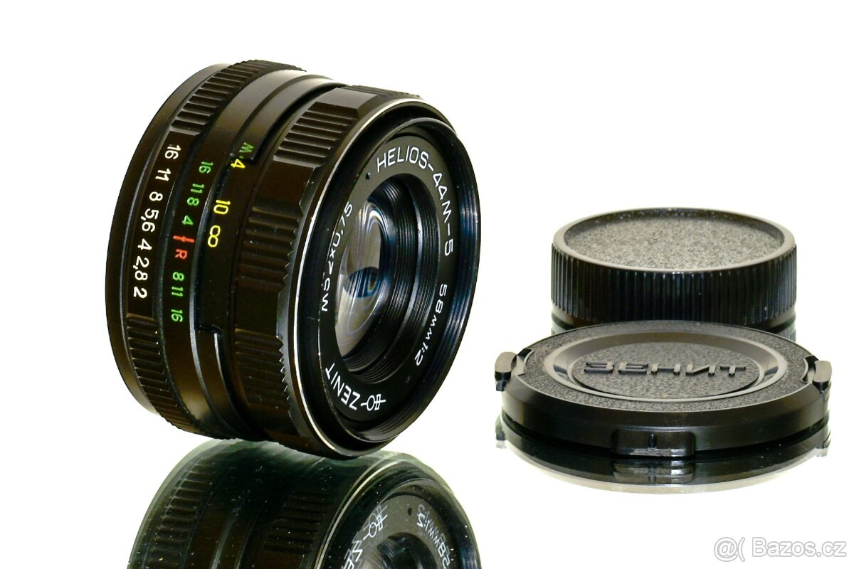 Helios 44M-5 2/58mm (bez MC) M42 TOP STAV