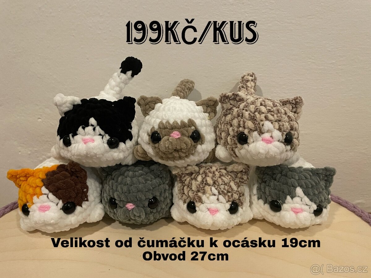 Háčkovaná kočička 1ks
