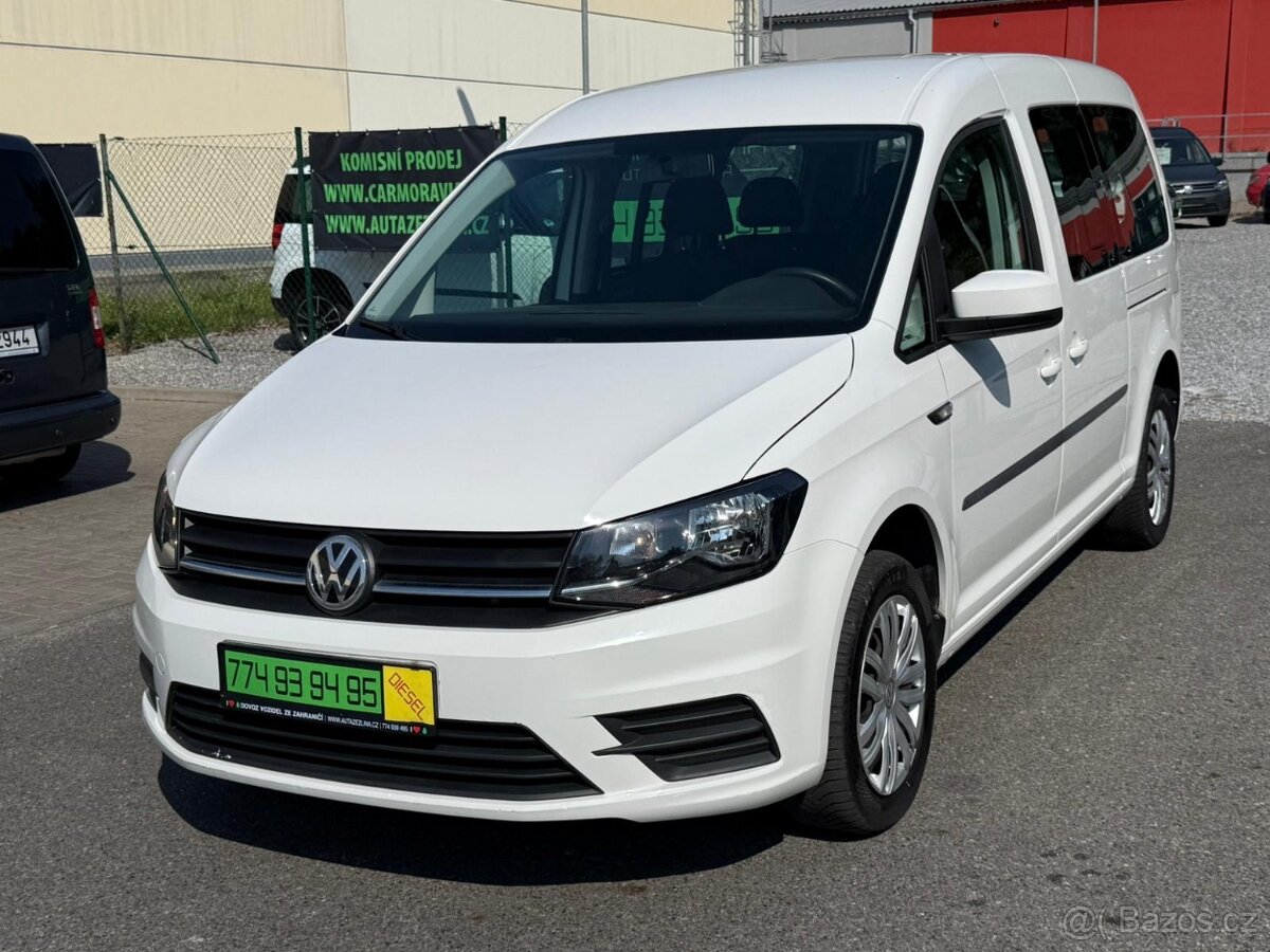 VW CADDY MAXI 2,0 TDI - 75KW, 7 MÍST, PARK. SENZORY