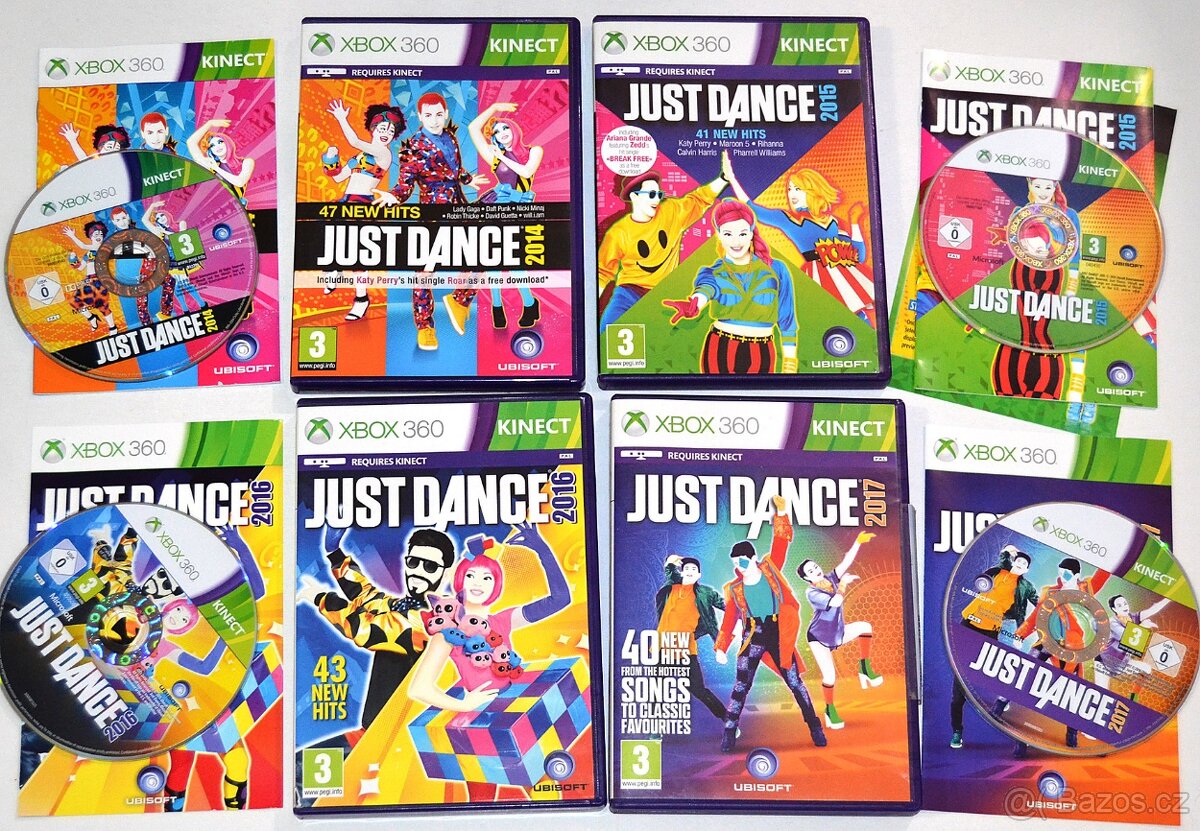 Kinect hry pre Xbox 360 Just Dance, Zumba, Sports