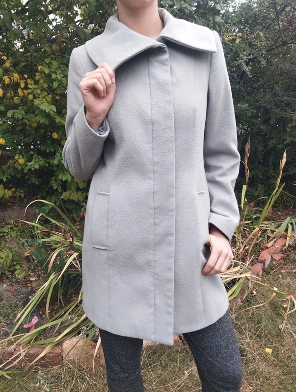 Dámský elegantní jarní šedý kabát F&F