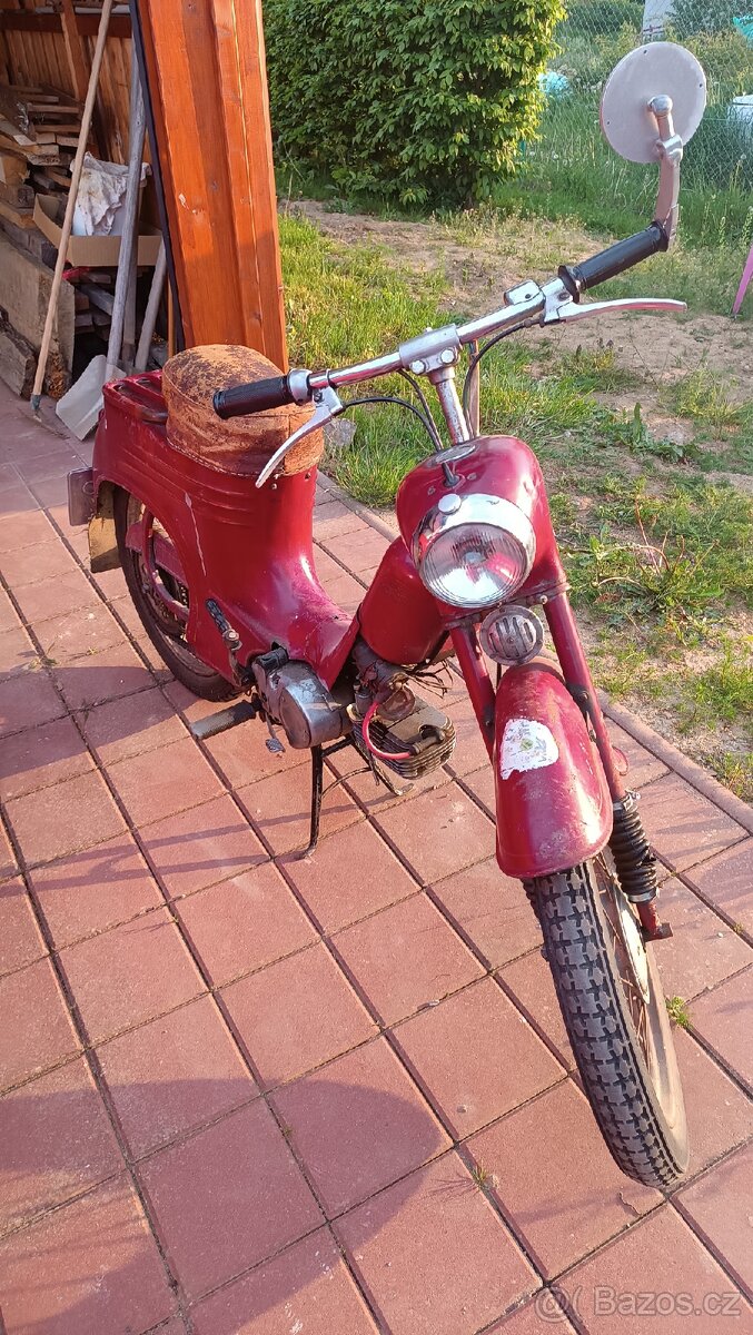 Jawa 555 s TP na SPZ, pařez, pionýr, 50