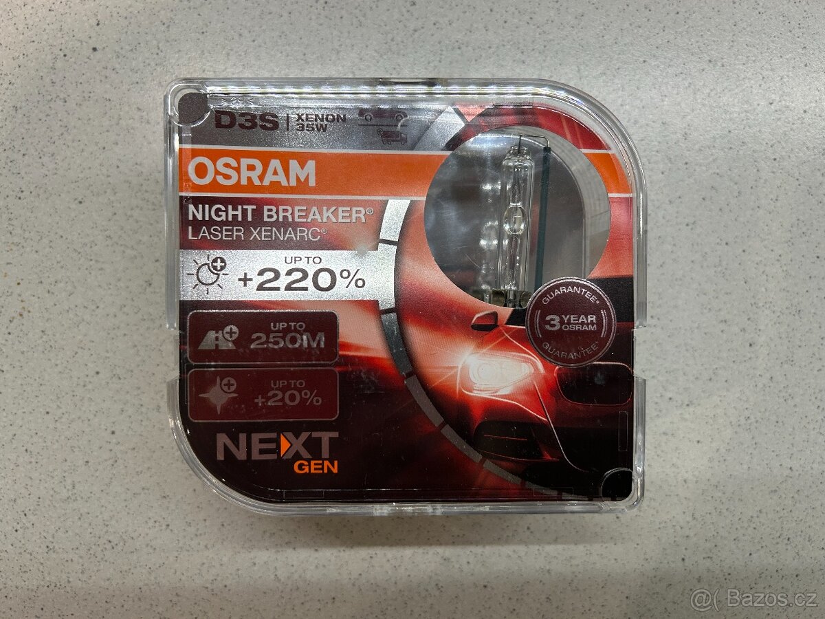 Prodám zánovní xenonové výbojky Osram nightbraker D3S
