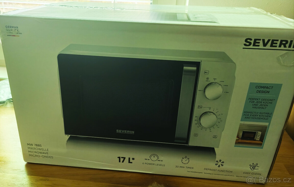 Mikrovlnná trouba Severin, MW 7885 s prodlouženou zár.
