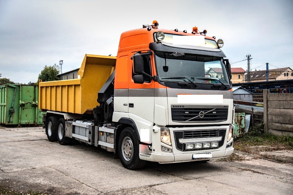 VOLVO FH 460 – 6x2 – Nosič kontejnerů-lanový + HR-HIAB 322-E
