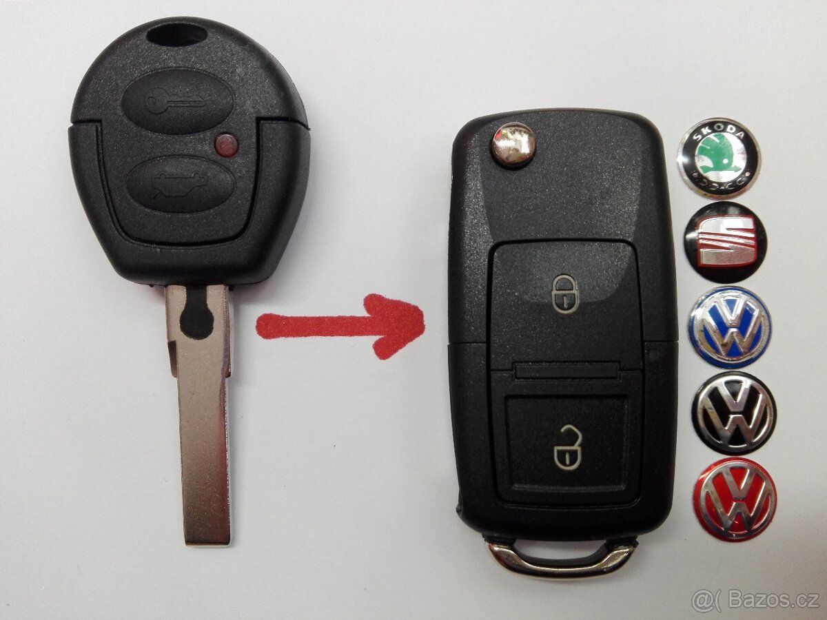 Klíč Vw Sharan Alhambra 7M0959753E 433,92MHz Vw 7M0 959 753