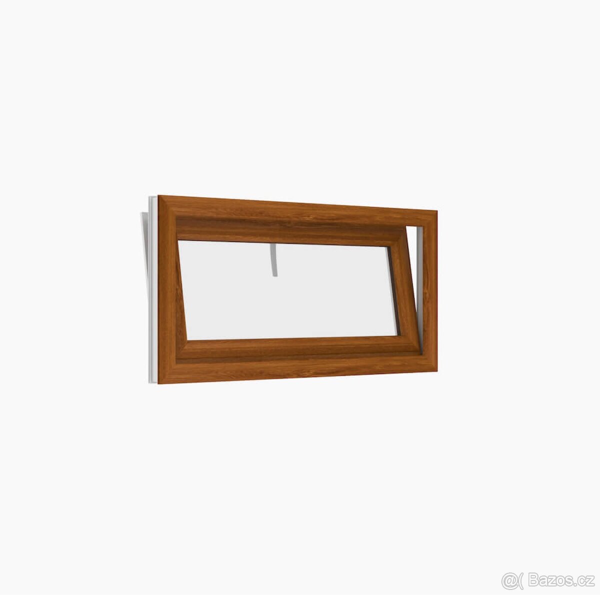 Výklopná plastová okna 120x60 zlatý dub