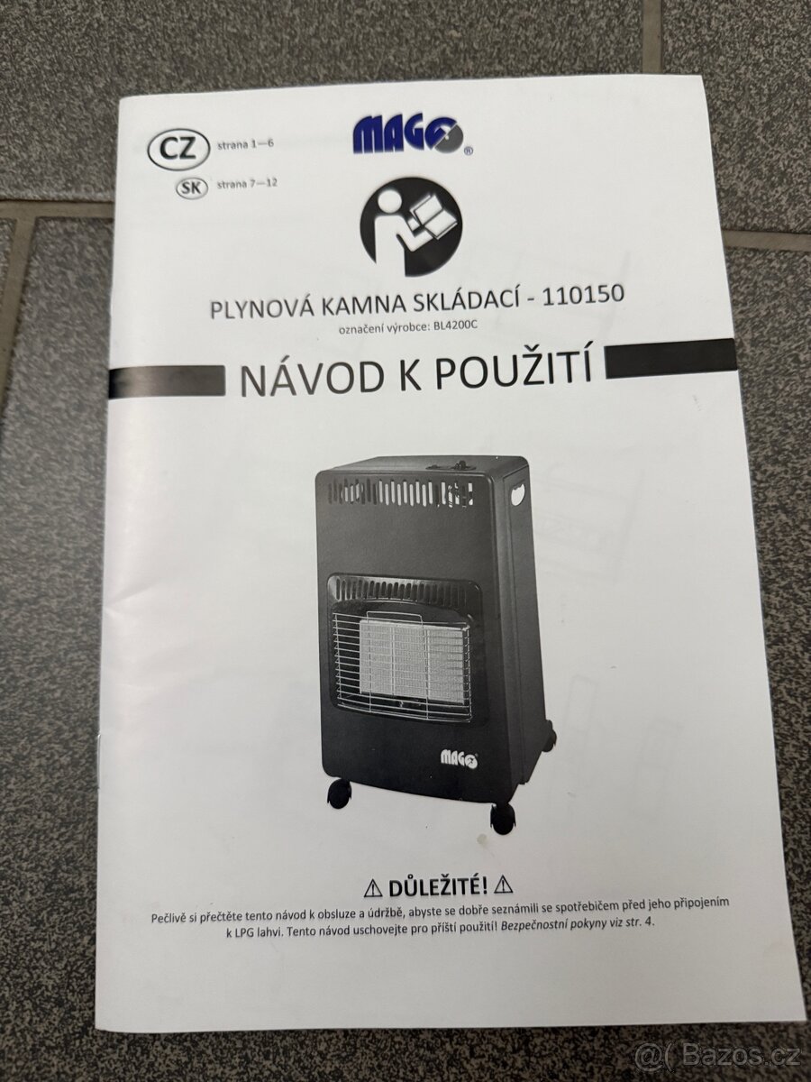 Plynová kamna Maggo