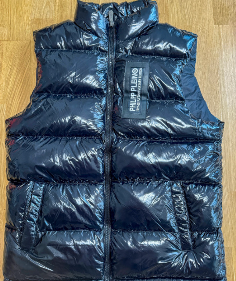 Phillipe Plein vesta fialovo černá vel XL