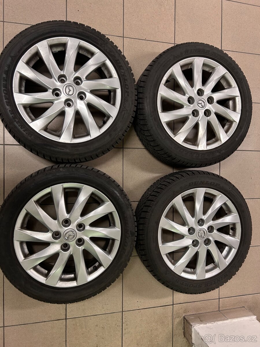 ALU kola mazda 6 GH ET60 + zimní pneu Dunlop r17