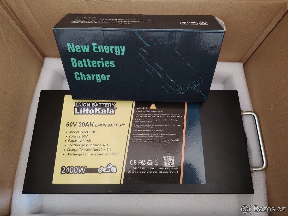 Nová baterie do elektrokoloběžky 60V 30 Ah do podlahy