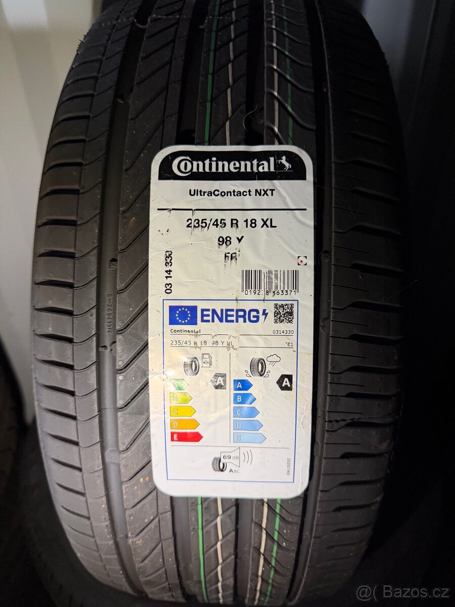 Prodám nové 2x letní pneu 235/45R18 98Y Continental Ultra